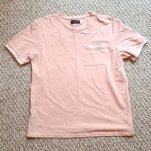 Zara Man pique knit pocket tee